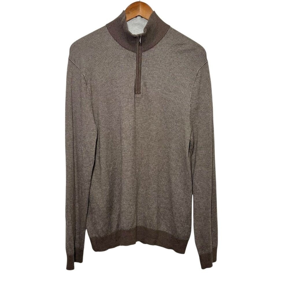 Banana Republic Sweater Mens Large Premium Luxe Yarn Silk Cashmere Blend Teacher